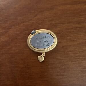 Marjolein Bastin Hallmark " Friendship Warms The Heart" Ladybug Heart Brooch Pin